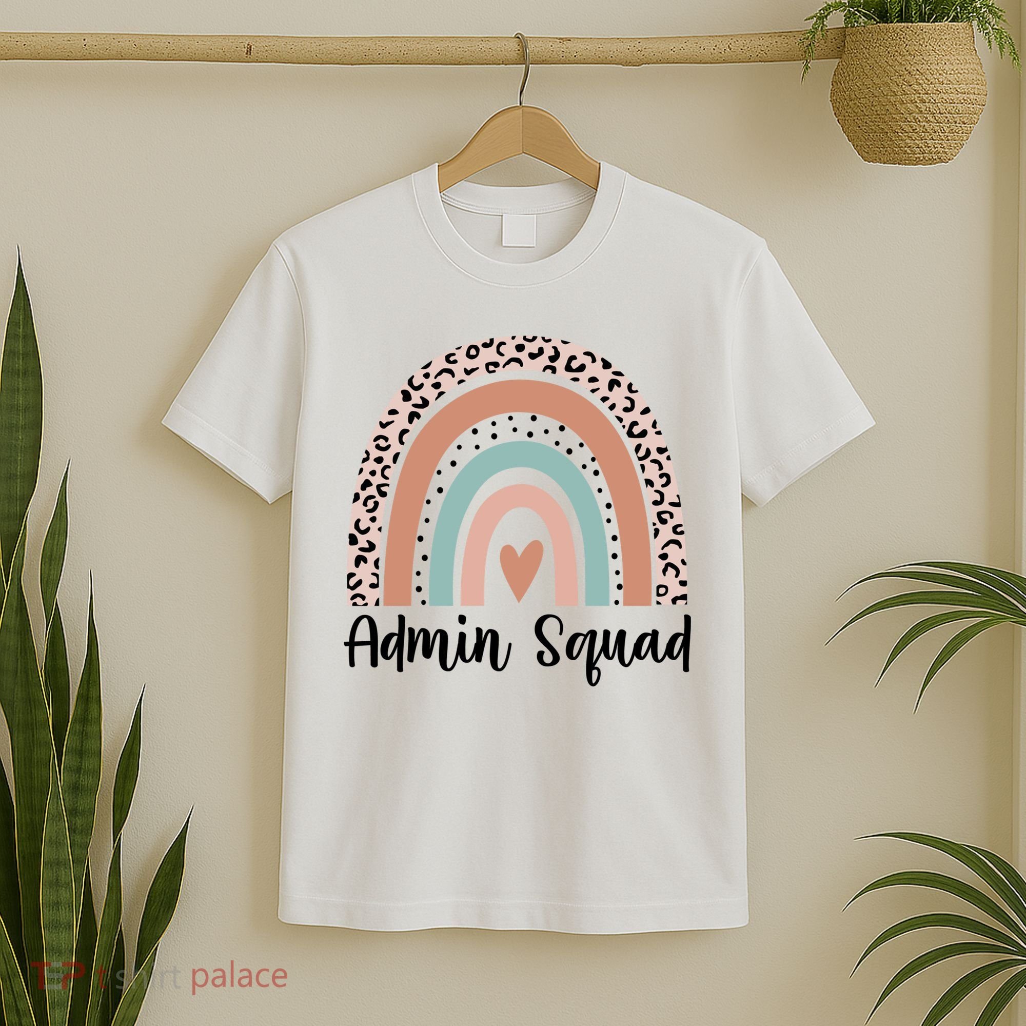 Admin Squad Rainbow Matching Admin Team Assistants Staff Gift T-Shirt
