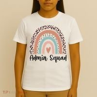 Admin Squad Rainbow Matching Admin Team Assistants Staff Gift T-Shirt thumb 4