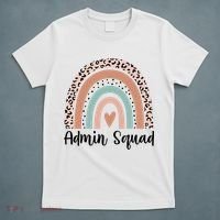 Admin Squad Rainbow Matching Admin Team Assistants Staff Gift T-Shirt thumb 5