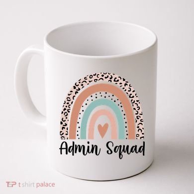 Admin Squad Rainbow Matching Admin Team Assistants Staff Gift Coffee Mug