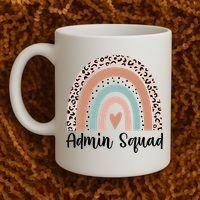 Admin Squad Rainbow Matching Admin Team Assistants Staff Gift Coffee Mug thumb 2