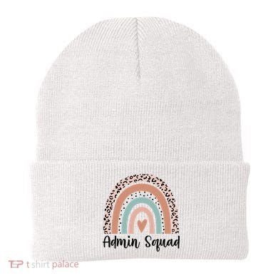 Admin Squad Rainbow Matching Admin Team Assistants Staff Gift Beanie