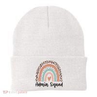 Admin Squad Rainbow Matching Admin Team Assistants Staff Gift Beanie thumb 0