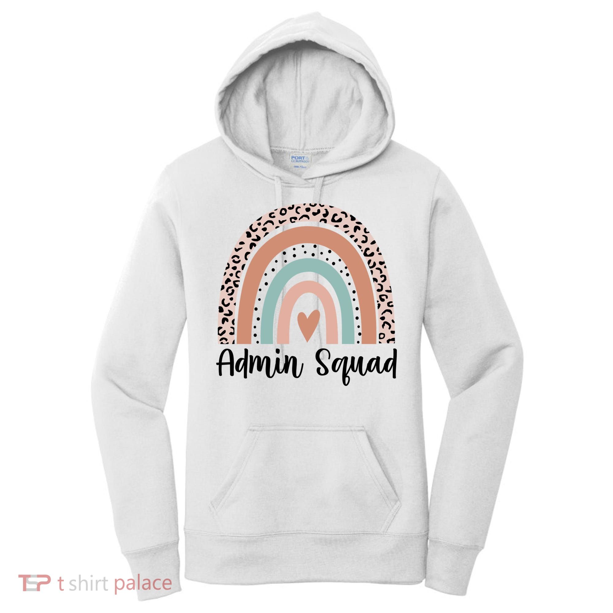 Admin Squad Rainbow Matching Admin Team Assistants Staff Gift Women's Hoodie