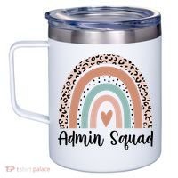 Admin Squad Rainbow Matching Admin Team Assistants Staff Gift 12oz Stainless Steel Coffee Mug thumb 2