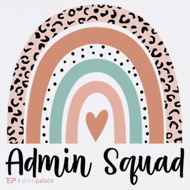Admin Squad Rainbow Matching Admin Team Assistants Staff Gift 12oz Stainless Steel Coffee Mug