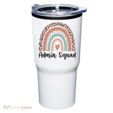 Admin Squad Rainbow Matching Admin Team Assistants Staff Gift Tumbler