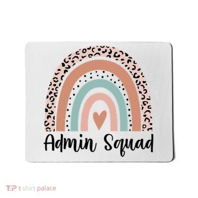 Admin Squad Rainbow Matching Admin Team Assistants Staff Gift Mousepad