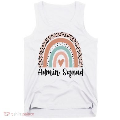 Admin Squad Rainbow Matching Admin Team Assistants Staff Gift Tank Top