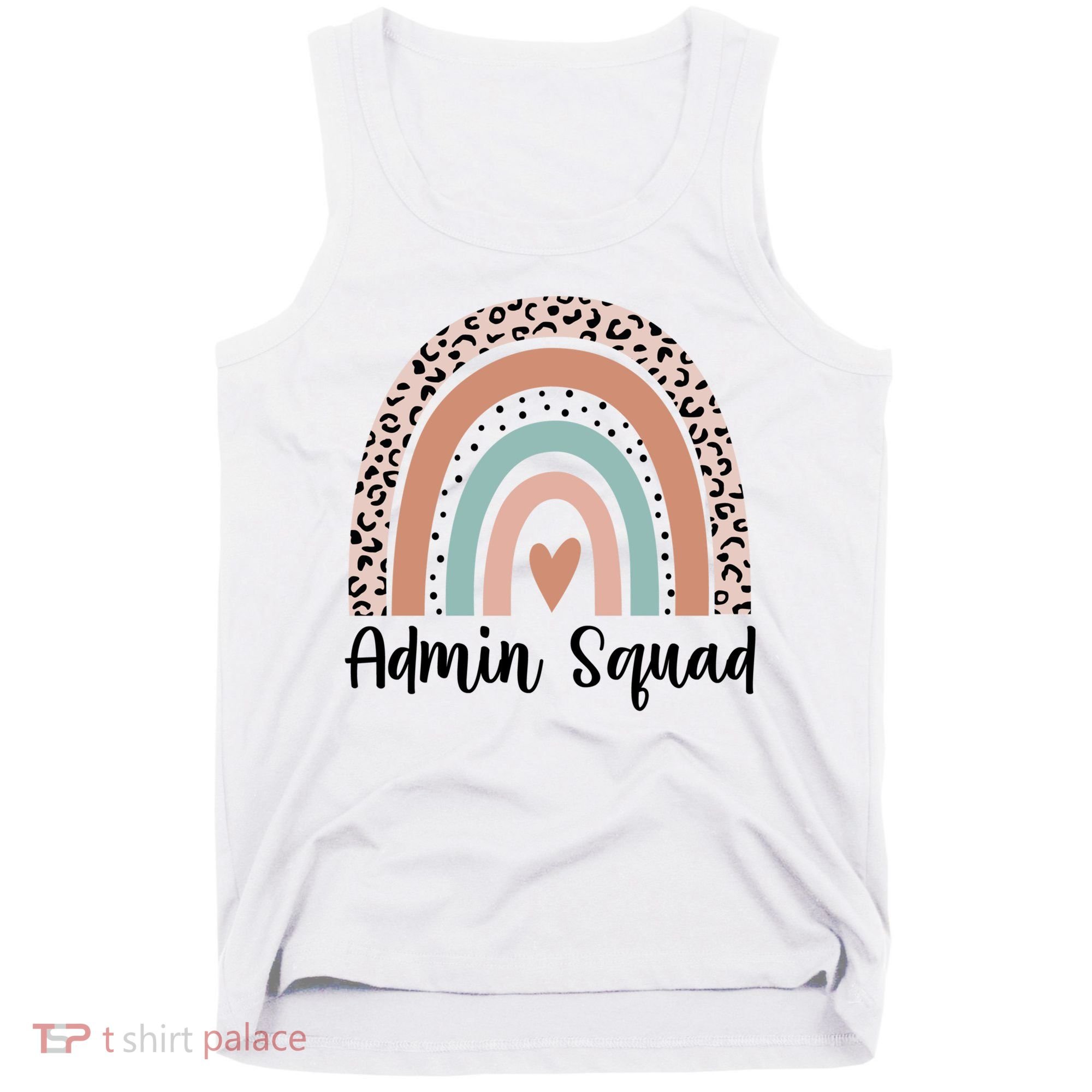 Admin Squad Rainbow Matching Admin Team Assistants Staff Gift Tank Top