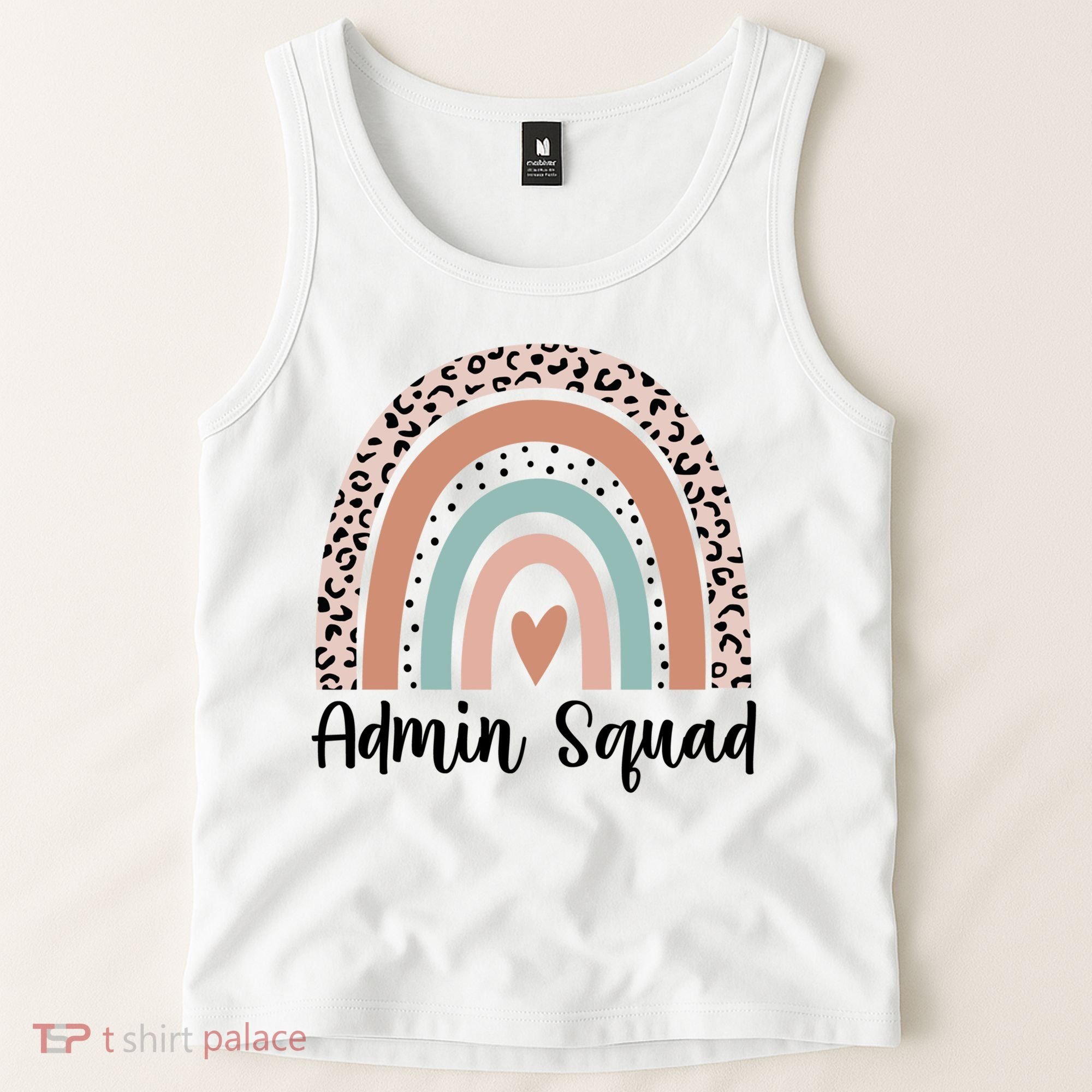Admin Squad Rainbow Matching Admin Team Assistants Staff Gift Tank Top