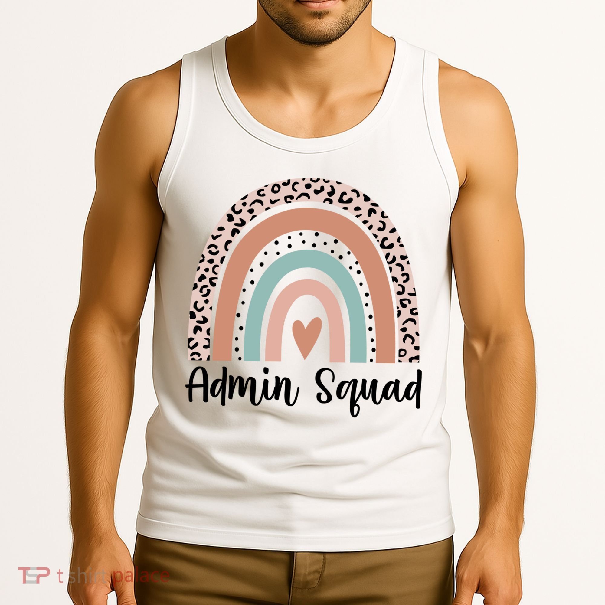 Admin Squad Rainbow Matching Admin Team Assistants Staff Gift Tank Top