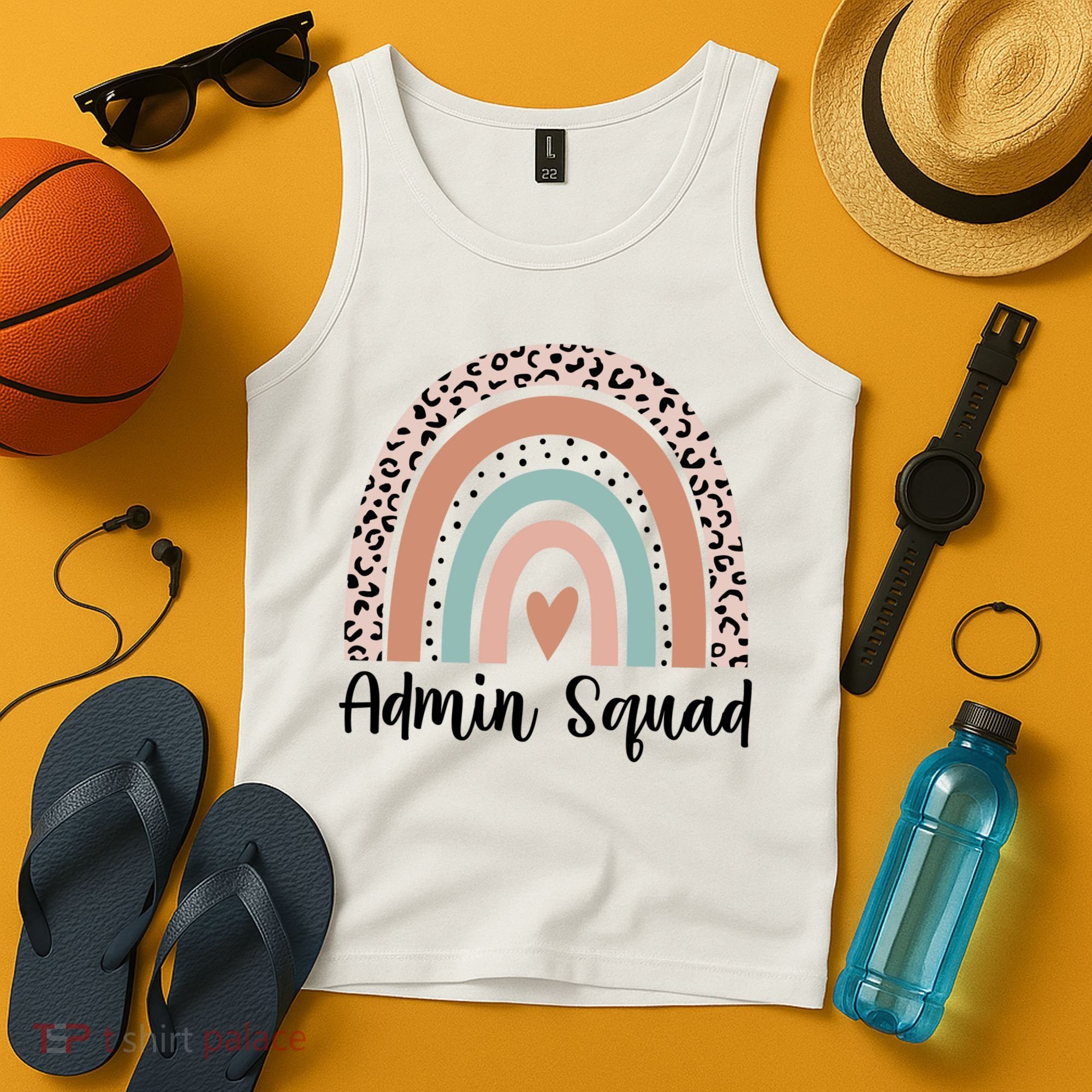Admin Squad Rainbow Matching Admin Team Assistants Staff Gift Tank Top