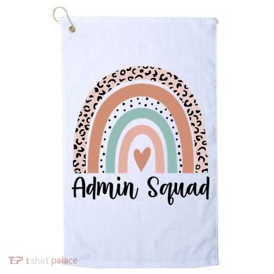 Admin Squad Rainbow Matching Admin Team Assistants Staff Gift Golf Towel