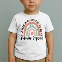 Admin Squad Rainbow Matching Admin Team Assistants Staff Gift Toddler T-Shirt thumb 2