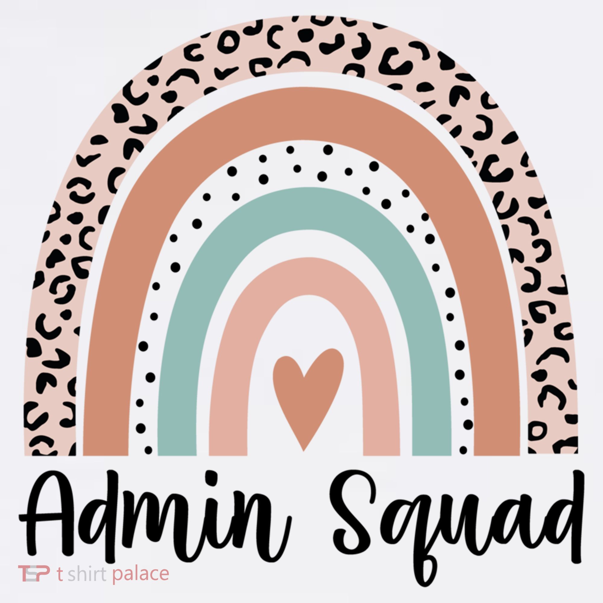 Admin Squad Rainbow Matching Admin Team Assistants Staff Gift Toddler T-Shirt