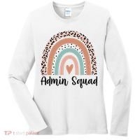 Admin Squad Rainbow Matching Admin Team Assistants Staff Gift Women's Long Sleeve Shirt thumb 0