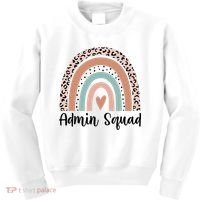 Admin Squad Rainbow Matching Admin Team Assistants Staff Gift Kids Sweatshirt thumb 0