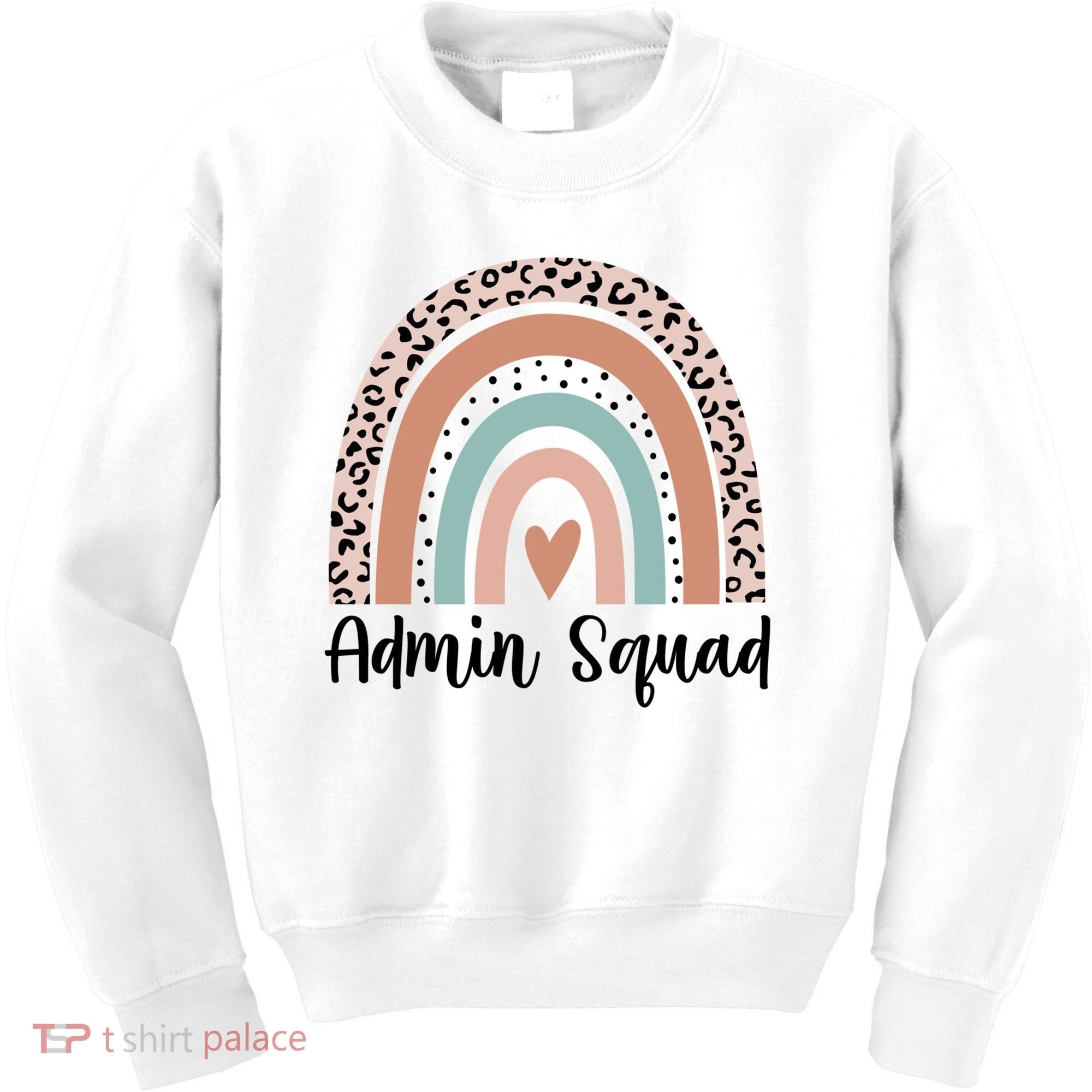 Admin Squad Rainbow Matching Admin Team Assistants Staff Gift Kids Sweatshirt