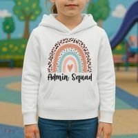 Admin Squad Rainbow Matching Admin Team Assistants Staff Gift Kids Hoodie thumb 3