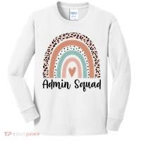 Admin Squad Rainbow Matching Admin Team Assistants Staff Gift Kids Long Sleeve Shirt thumb 0