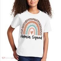 Admin Squad Rainbow Matching Admin Team Assistants Staff Gift Kids T-Shirt thumb 2