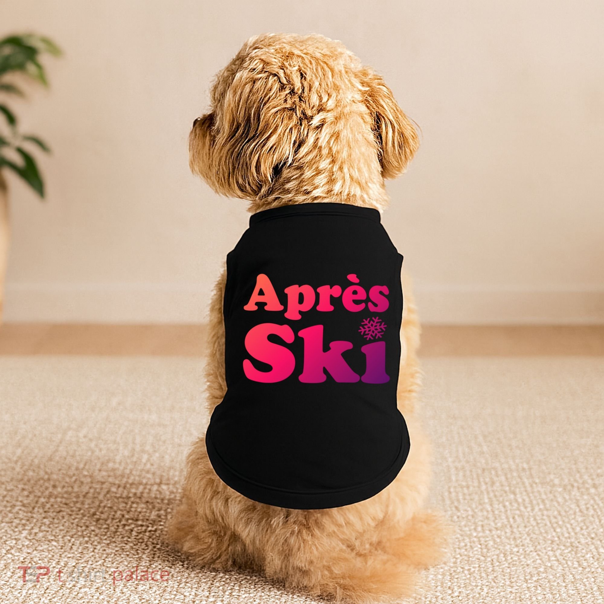 Apres Ski Retro Style Snowflake Gift Doggie Tank