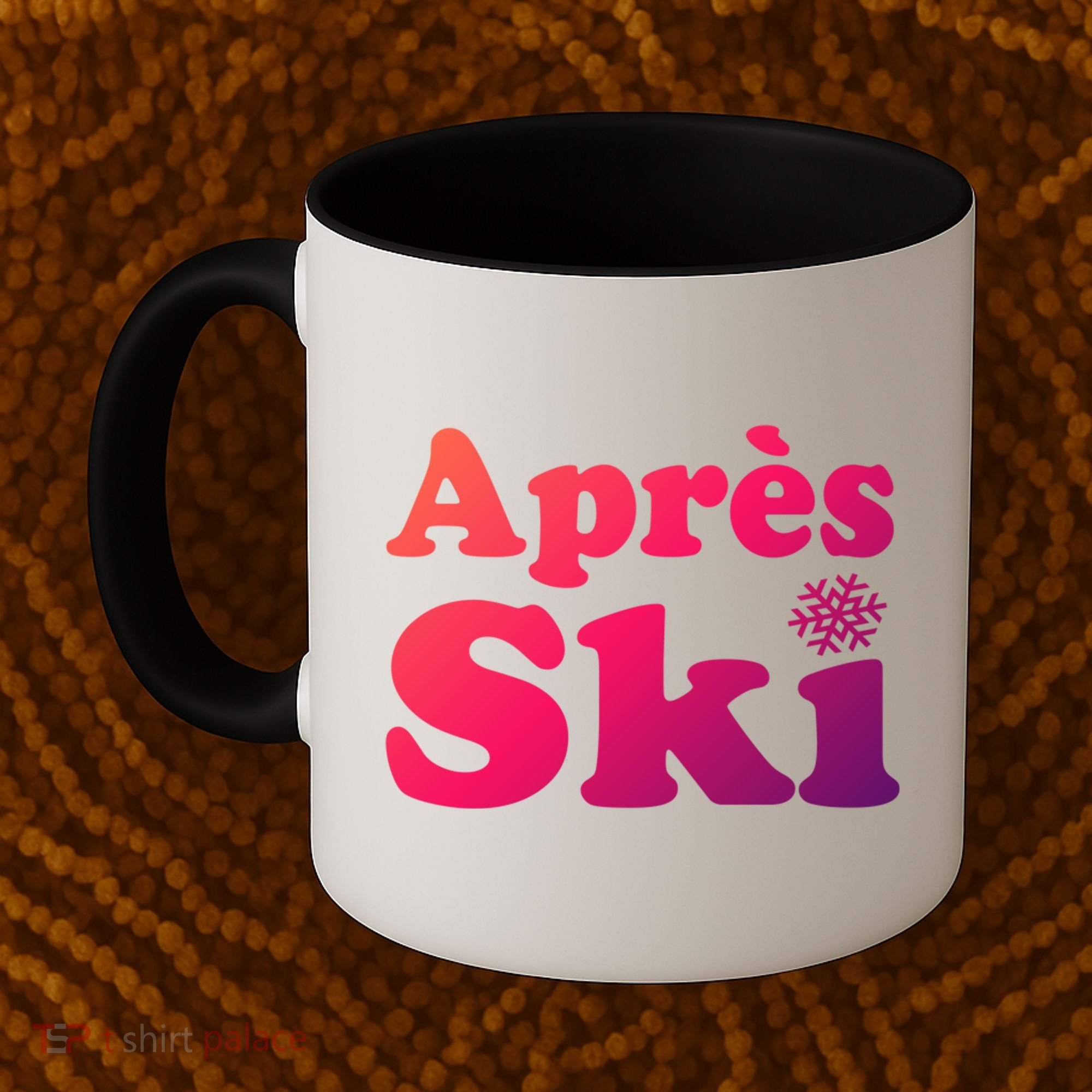 Apres Ski Retro Style Snowflake Gift Coffee Mug