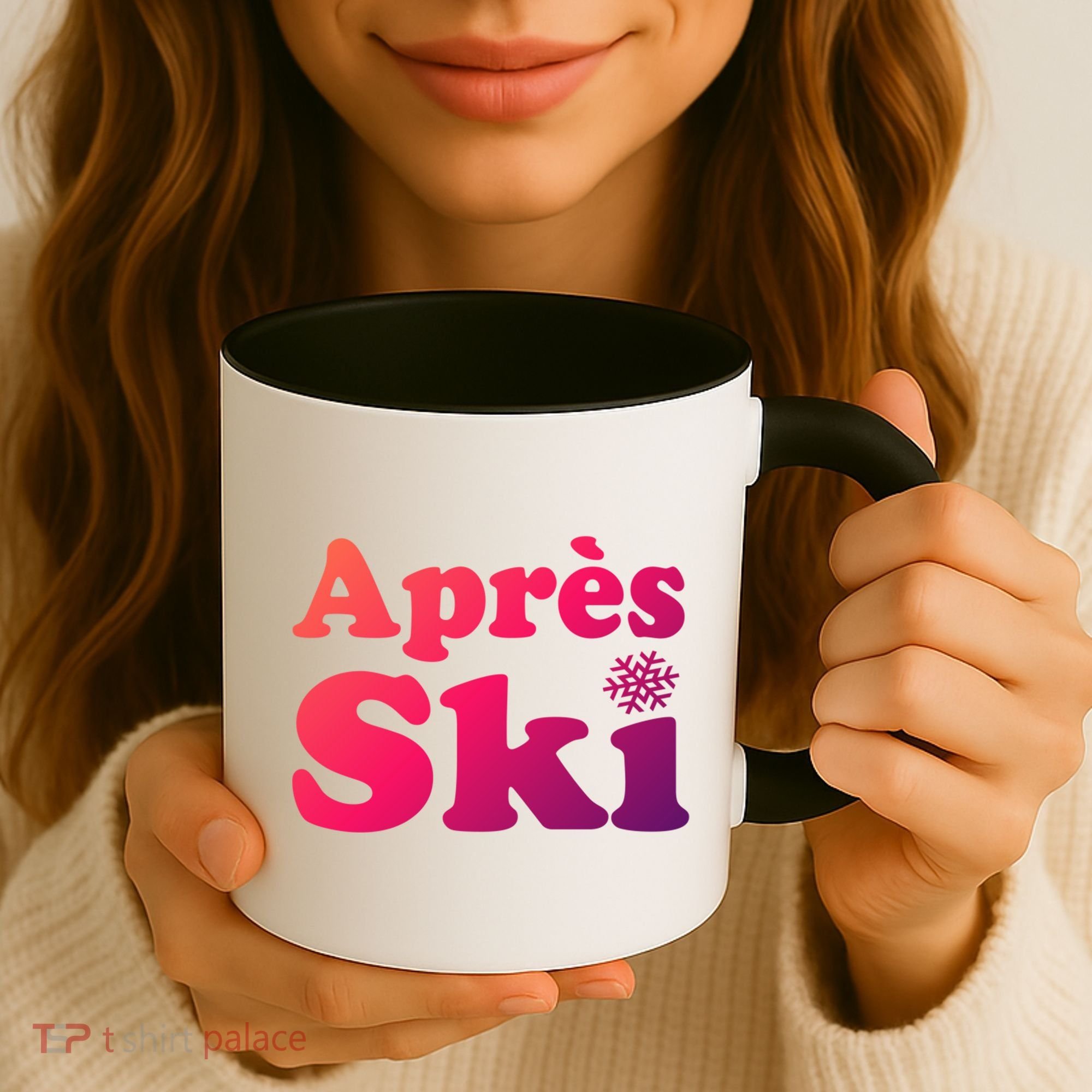 Apres Ski Retro Style Snowflake Gift Coffee Mug