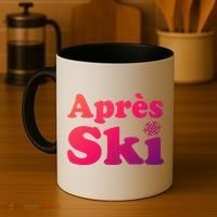 Apres Ski Retro Style Snowflake Gift Coffee Mug thumb 4