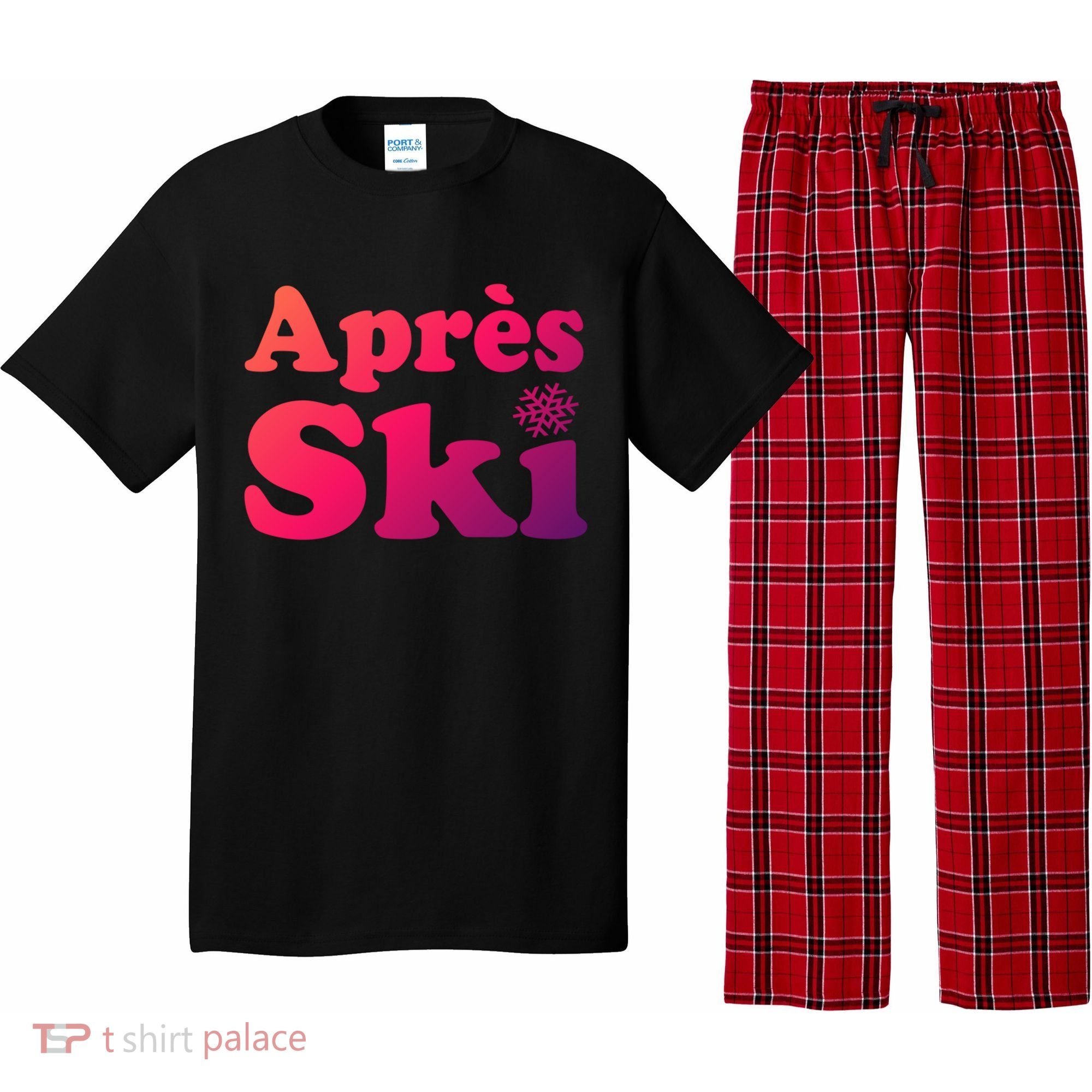 Apres Ski Retro Style Snowflake Gift Pajama Set
