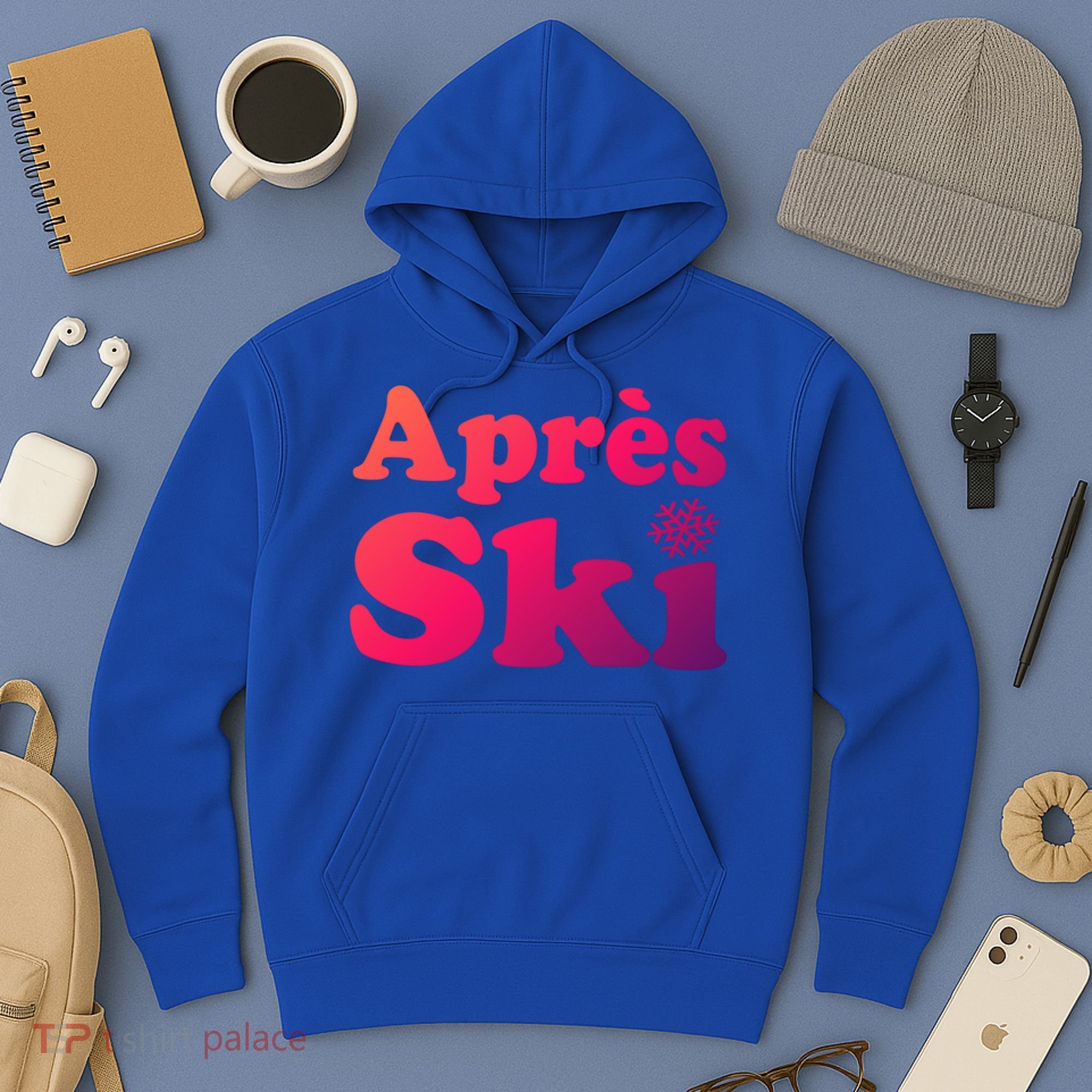 Apres Ski Retro Style Snowflake Gift Hoodie