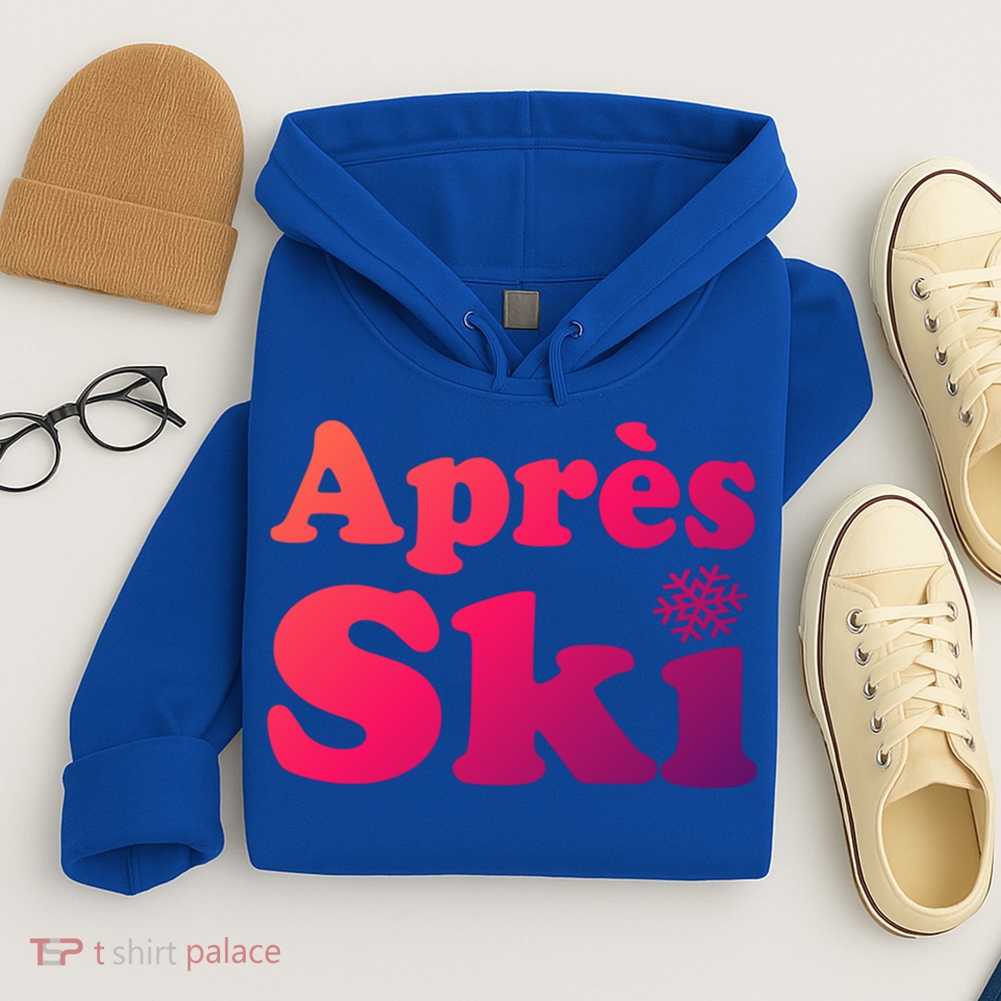 Apres Ski Retro Style Snowflake Gift Hoodie