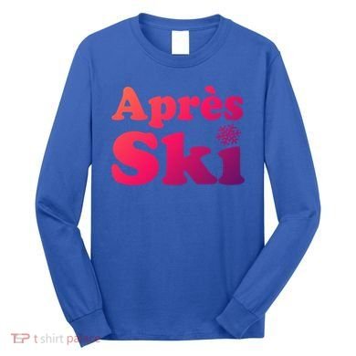 Apres Ski Retro Style Snowflake Gift Long Sleeve Shirt
