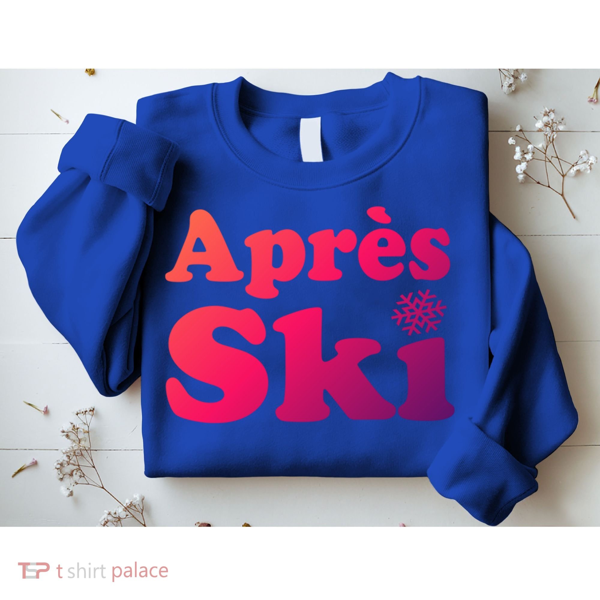 Apres Ski Retro Style Snowflake Gift Sweatshirt
