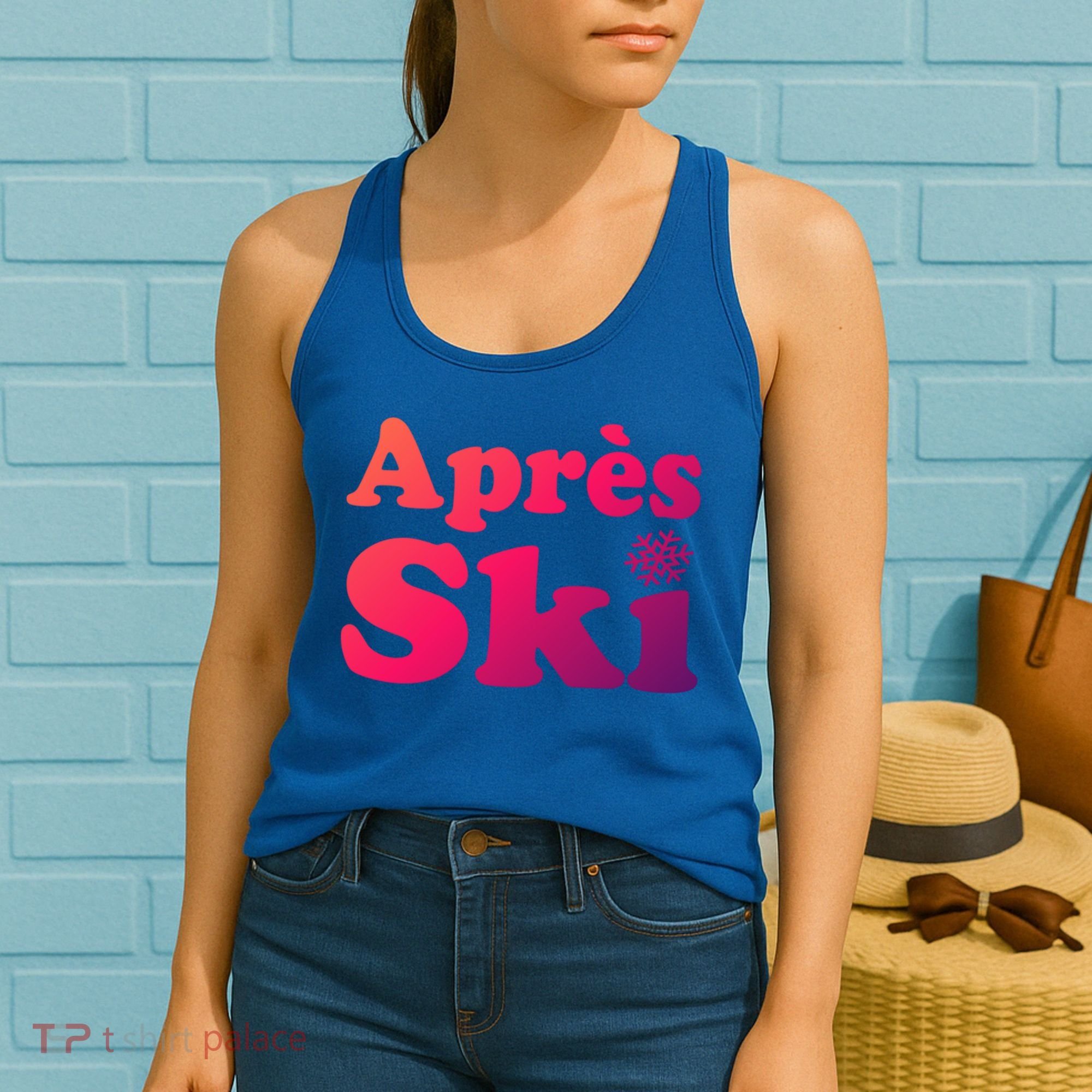 Apres Ski Retro Style Snowflake Gift Women's Tank Top