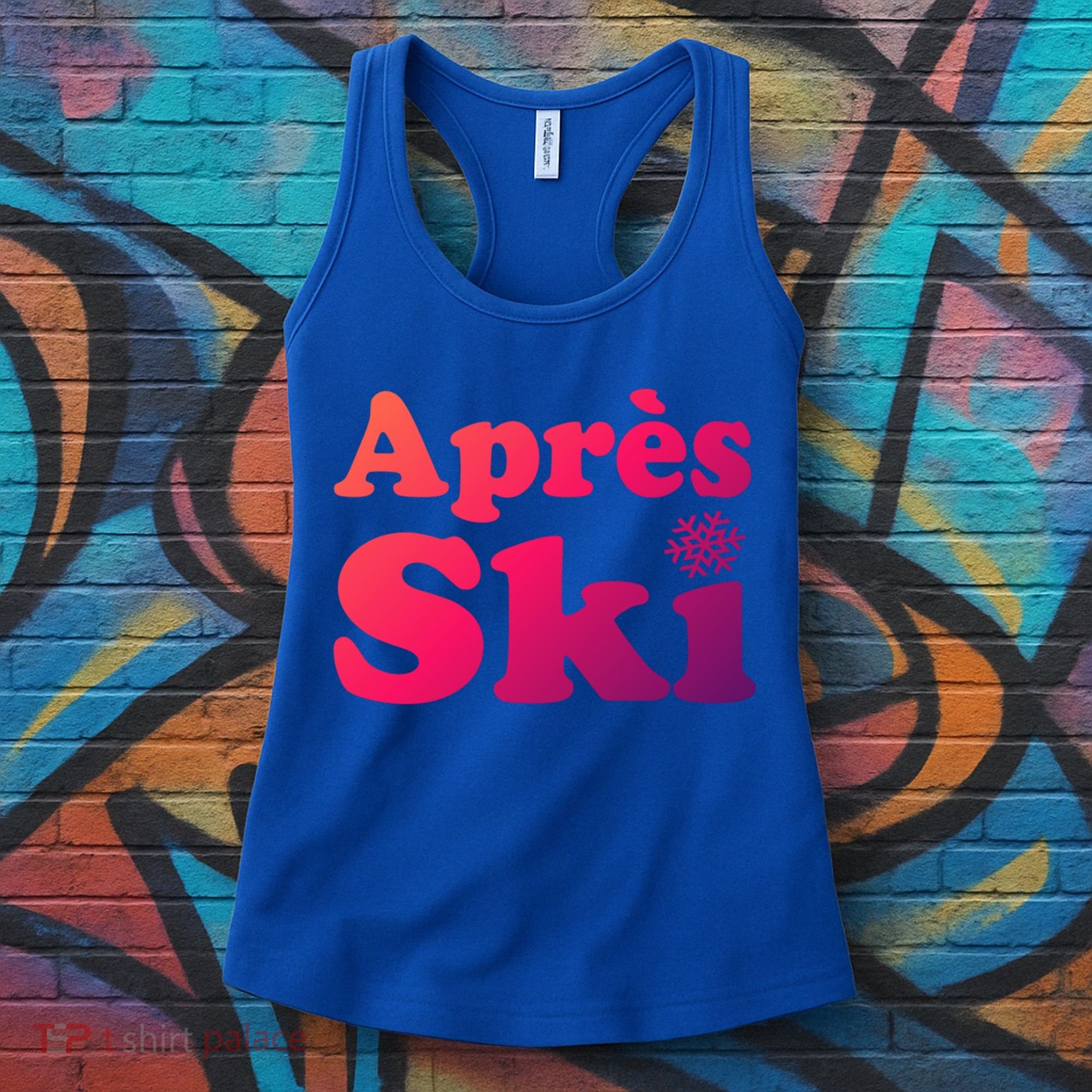 Apres Ski Retro Style Snowflake Gift Women's Tank Top
