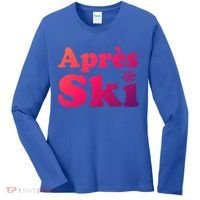 Apres Ski Retro Style Snowflake Gift Women's Long Sleeve Shirt thumb 0