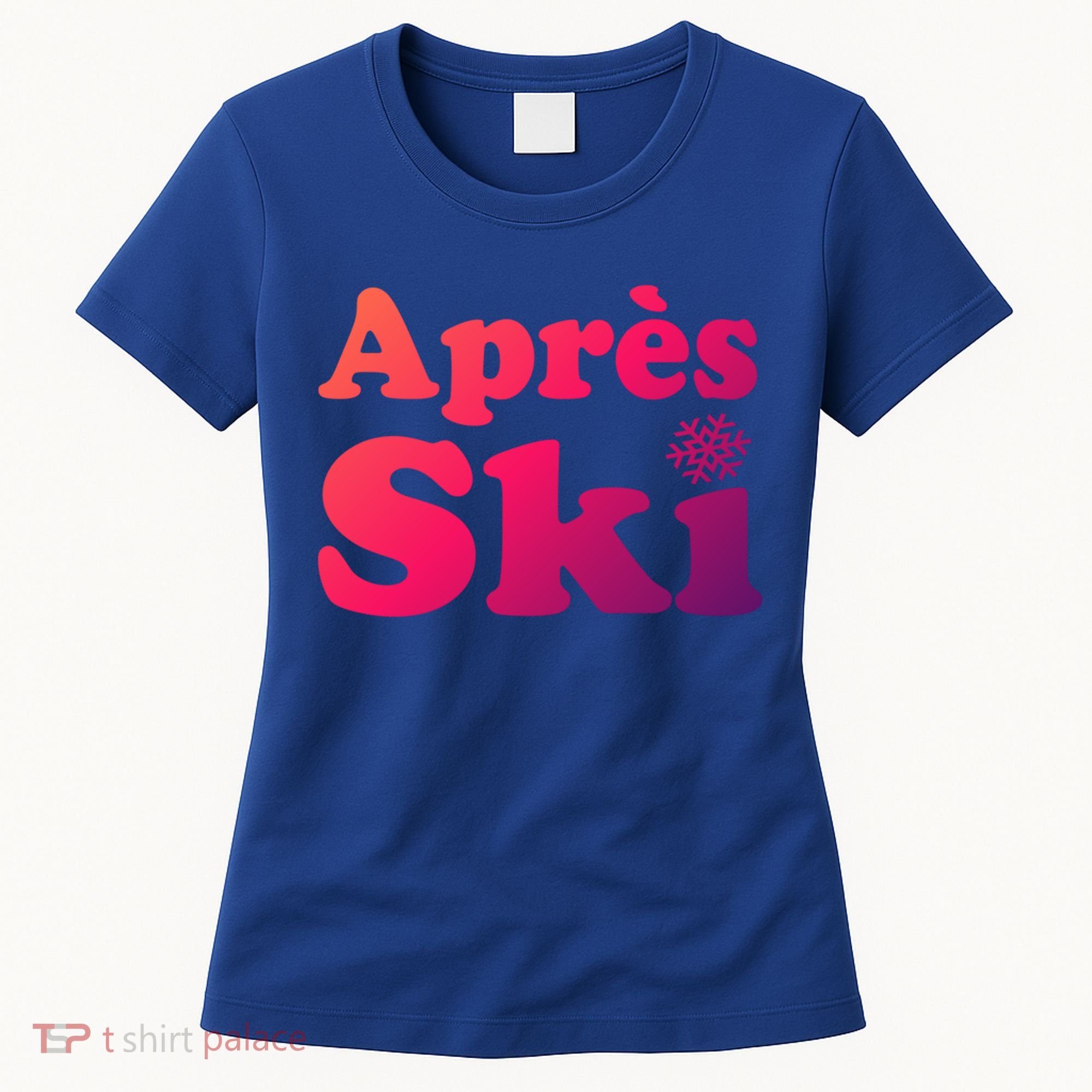 Apres Ski Retro Style Snowflake Gift Women's T-Shirt