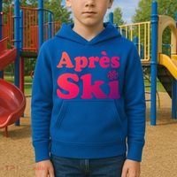 Apres Ski Retro Style Snowflake Gift Kids Hoodie thumb 2