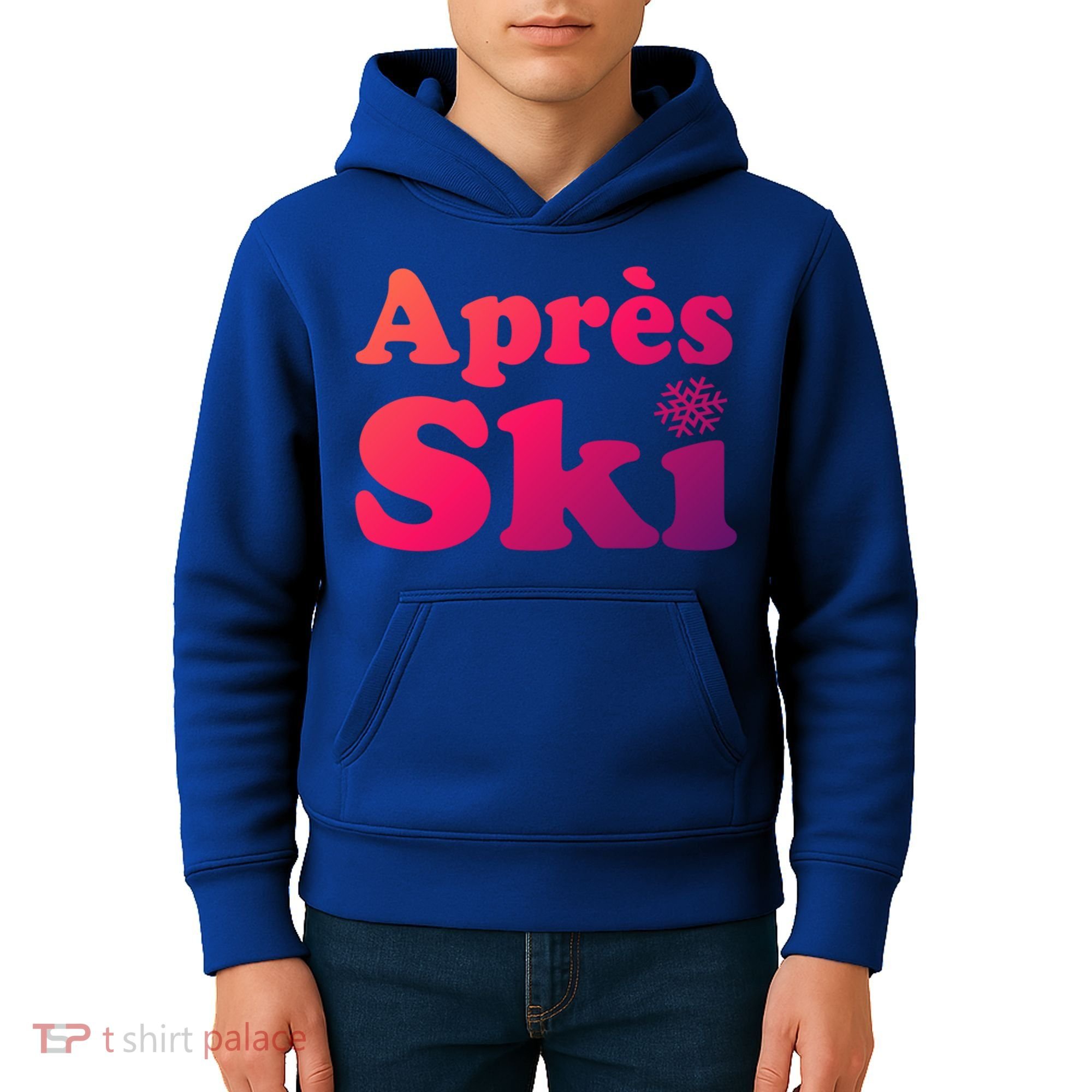 Apres Ski Retro Style Snowflake Gift Kids Hoodie