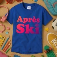Apres Ski Retro Style Snowflake Gift Kids T-Shirt thumb 3