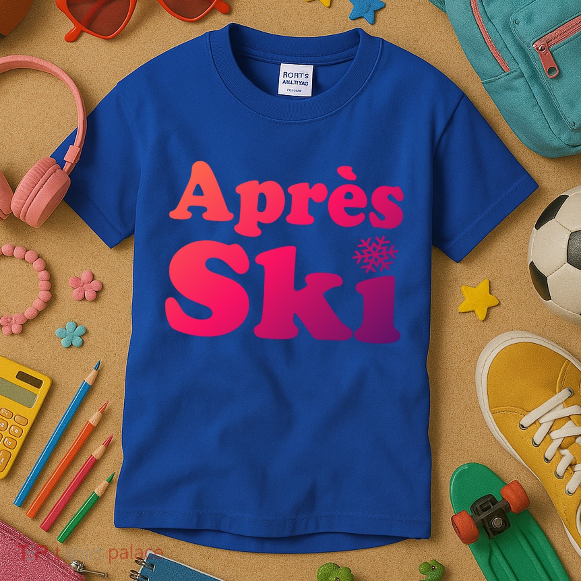 Apres Ski Retro Style Snowflake Gift Kids T-Shirt