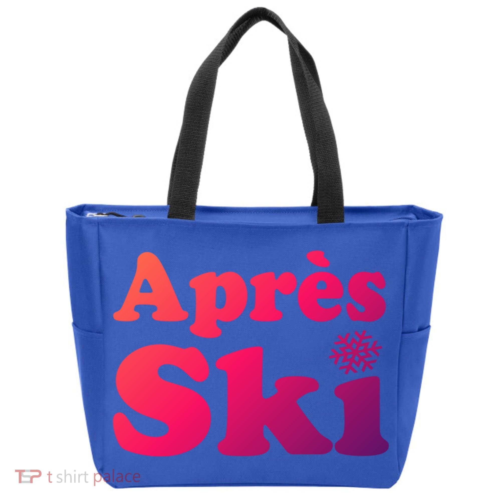 Apres Ski Retro Style Snowflake Gift Tote Bag