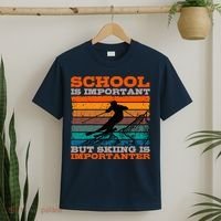 Alpine Ski Retro Vintage School Slope Downhill Skiing Skier T-Shirt thumb 2