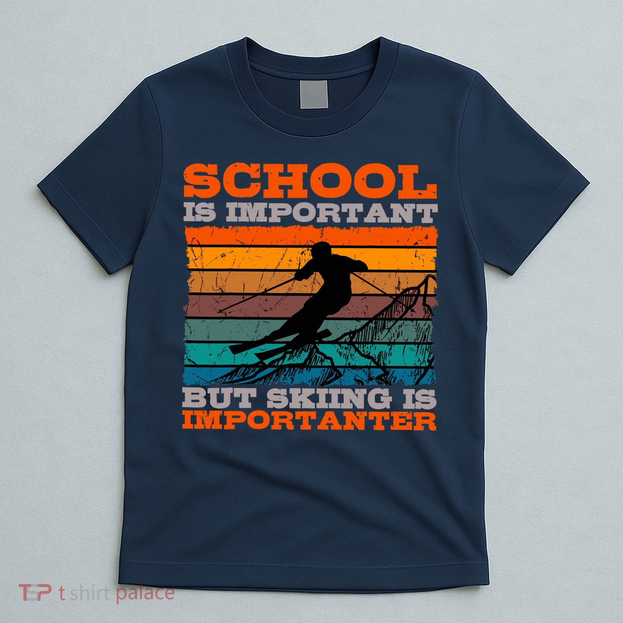 Alpine Ski Retro Vintage School Slope Downhill Skiing Skier T-Shirt