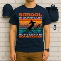 Alpine Ski Retro Vintage School Slope Downhill Skiing Skier T-Shirt thumb 6