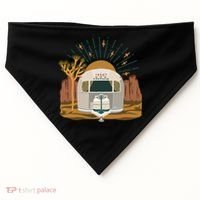 Airstream Sunset Retro Pastel Desert Travel Gift USA-Made Doggie Bandana thumb 0