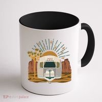 Airstream Sunset Retro Pastel Desert Travel Gift Coffee Mug thumb 1