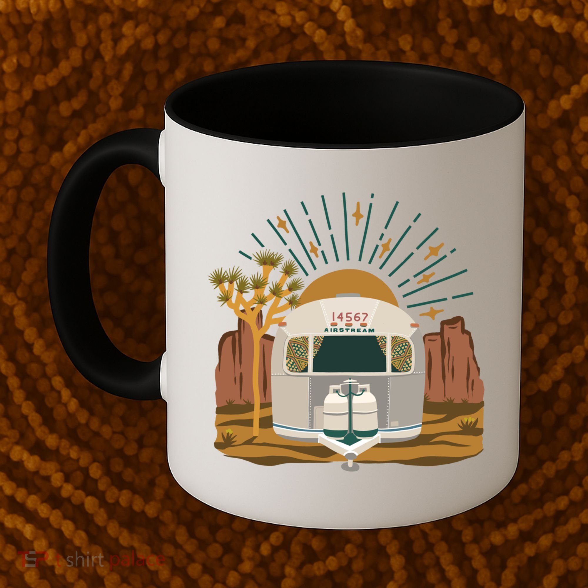 Airstream Sunset Retro Pastel Desert Travel Gift Coffee Mug